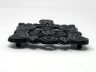 Vintage 1950 J z h Cast Iron Footed Trivet Grapes   Vines