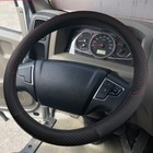 Pu Leather Car Semi Truck  Trailer Steering Wheel Cover 15  16  17  18  19  Grip