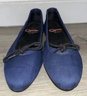 Vintage Quoddy Women s Navy Blue Flats Size 9  Made In Usa