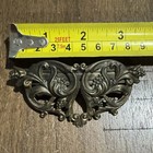 Vtg Art Nouveau Style Hair Barrette 3 5   x1 5    Antique Gold Finished Metal In Vgc