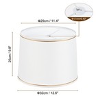 Drum Lamp Shades Linen Round Lamp Shade Lampshade White 11 6 Inch