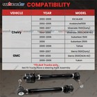 2pcs Heavy Duty 0-6   Tie Rod For 1999-2007 Chevy Gmc Silverado Sierra 1500 2500