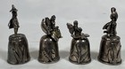 4 Silver Scenes Fairy Month Pewter Fantasy Thimbles - Jan- April-june-march