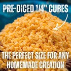 The Bearded Butchers High-temp Cheddar Cheese 1 Lb Bag  1 4 Inch Cubes 