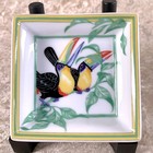 Vintage Hermes Paris Mini Ashtray Change Tray Toucans Porcelain W o Case