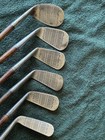 Antique Kroydon  Matching Set   6 Face Scored Irons  1920              Rare Find