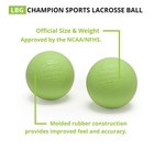 Champion Sports Official Size Rubber Lacrosse Ball  Green  6-pack 