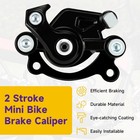 Hiaors Mini Bike Rear Disc Brake Caliper For Coleman Ct100u Cc100x B100 Black 