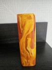 Rrr Rare Vintage Art Deco Gold Lava Color Catalin 337g  Vase 