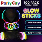 100 Glow Sticks Bulk Party Pack 8       Neon Glow In The Dark Party Supplies  Glowst