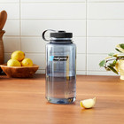 32 Oz Wide Mouth Water Bottle  Gray W  Black Lid   Bpa-free  Durable   Lightweig
