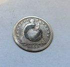 Love Token 0ver An 1853 Seated Liberty Half Dime