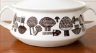 Mid Century Kaj Franck Arabia Of Finland Mushroom Ceramic Oval Covered Casserole
