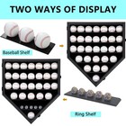 30 Baseball Display Case Wooden Baseball Holders For Balls Display Wall Mount   