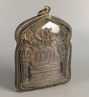 Vintage Thai Ayutthaya Style Buddha Amulet Framed Votive Plaque