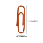 Small Mini 300 Pack Paper Clips 1 1 Inches - Assorted Colors - Office Orange