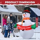 7ft Christmas Inflatable Snowman Outdoor Decorations With Led Lights  Lighted   