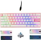 Portable 60  Mechanical Gaming Keyboard Led Backlit Compact 61 Keys Mini Wire   