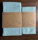 Norwex Channel Textured Kitchen Towel   Cloth Set Sea Mist Color