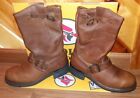 Vintage Carolina Brown Leather Boot  Unisex Biker Motorcycle  Oil Resistant