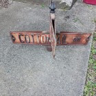 Antique 2 Way Double Sided Porcelain Enamel Street Corner Sign 1930s Sunbury Oh