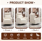 Teddy Swivel Glider Rocking Chair For Baby Nursery  Indoor  White