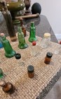 Vintage Bottles Mixed Lot Of 20 Miniature Glass Bottles Collectibles