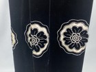 Vintage Dress Size Large Black White Flower Betty Hartford 60s 70s Long Sleeve