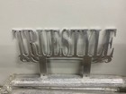 Lowrider Truestyle Large Brushed Aluminum Plaque     Custom Lowrider Font 