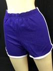 Vintage Small Gym Shorts Purple white Russell Athletic Nwot 70s Gold Tag Dolphin