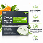 Dove Men care 3-in-1 Bar Soap Body Face Shave Extra Fresh 14 Pack 3 75 Oz