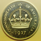 Mw31567 Australia Silver Crown 1937  Edward Viii   Mintage  575  Proof