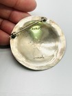 Vintage Signed Navajo Native American 925 Sterling Silver Round Brooch Pin