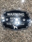 Funny Beware Of Dog Signs For Fence 9 5x6 7 Inches Keep 9 5  X 6 7  2 Pack A 