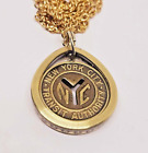 Teardrop Pendant  New York City Transit Token    Coin Rings Too
