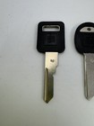 Set Of 2 Vintage Gm Blank Uncut Black Platic Head Keys Square E And Round H