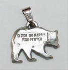 Bear Harris Fine Pewter Pendant Usa Made