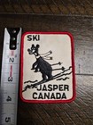 Rare Vintage Souvenir Embroidered Patch - Jasper Canada Ski Resort Black red
