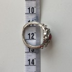 Waterproof Ring Sz6 Vampire Red Gem Silver Plated Tarnish Resistant Gothic Witch