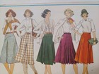 Vogue 1297 Skirt Sewing Pattern Ladies 25  10 Uc Vtg A Line Yoke Pleated Basic
