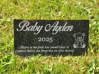 Baby Grave Marker Headstone Garden Memorial Burial Stone Custom Plaque Child T15