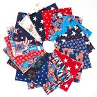 102 America Patriotic  Pre Cut Charm Pack 5  Squares 100  Cotton Fabric Quilt