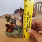 Vtg Squirrel   Baby Rustic Decor Ceramic Figurine Woodland Animals Made Tiawan