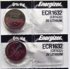 Energizer Cr1632 Lithium Battery 3v  2 Batteries 