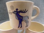 5 Vintage Boy Scouts Mugs 1970s Blue Elk Joker Smaks Roe Bartle Mic-o-say Camp