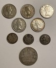 Canadian Coins - Silver - Lot  9  - 1906-1958 Dimes  Quarters  Half Dollar