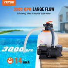 Sand Filter Above Ground With 3 4hp Pool Pump 3000gph Flow 14  6-way Valve