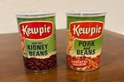 Vintage Advertising Food Cans Kewpie Doll On Labels Lids On 2 Cans Lot Of 3