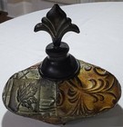 Home Decor Metal Box With Finial Lid  New   W 10  X H 10 5 