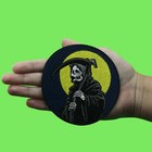 Grim Reaper Moonlight Patch Death Skull Scythe Embroidered Iron On